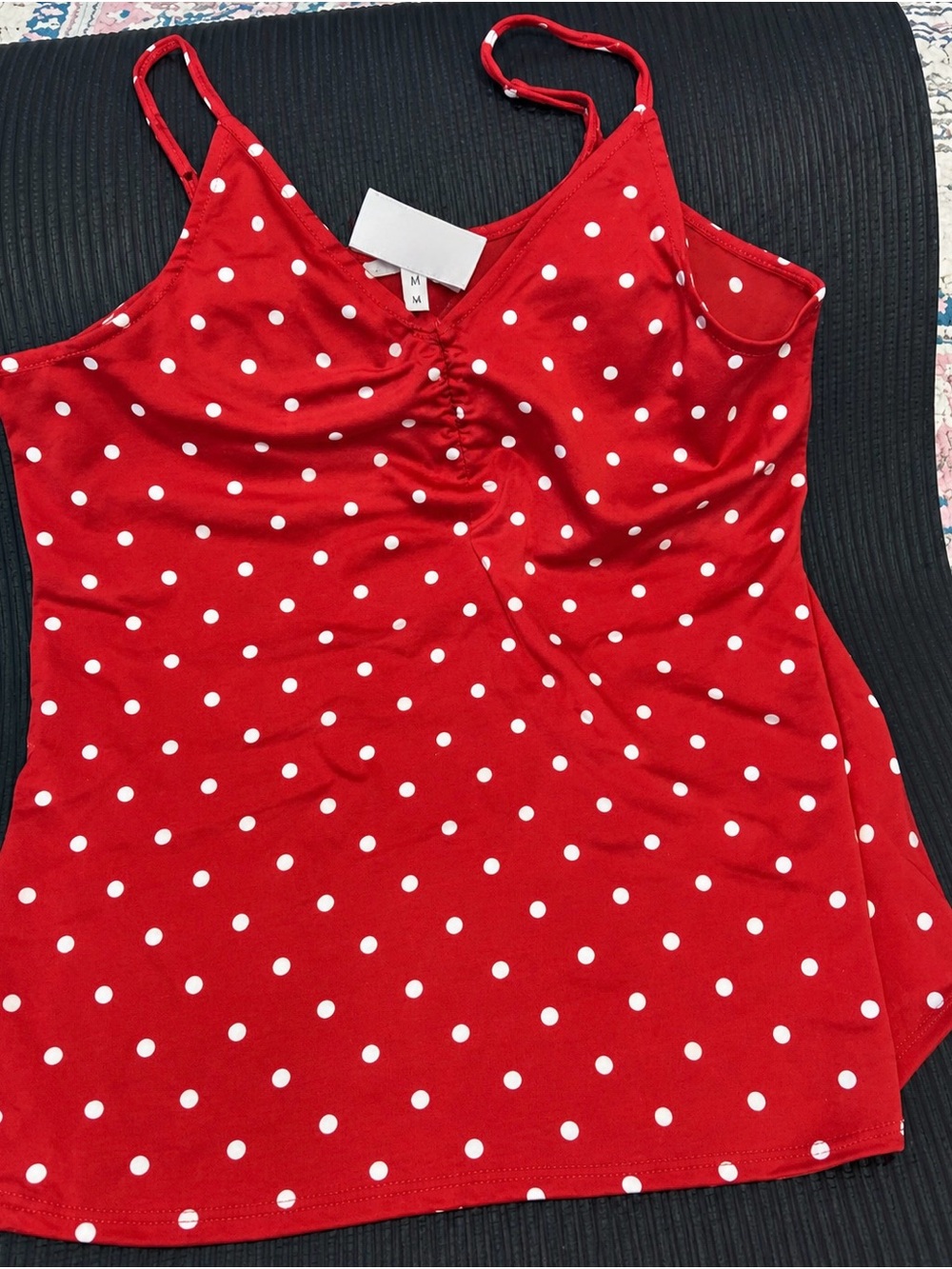 Maurices Red Polka Dot Spaghetti Strap Tank